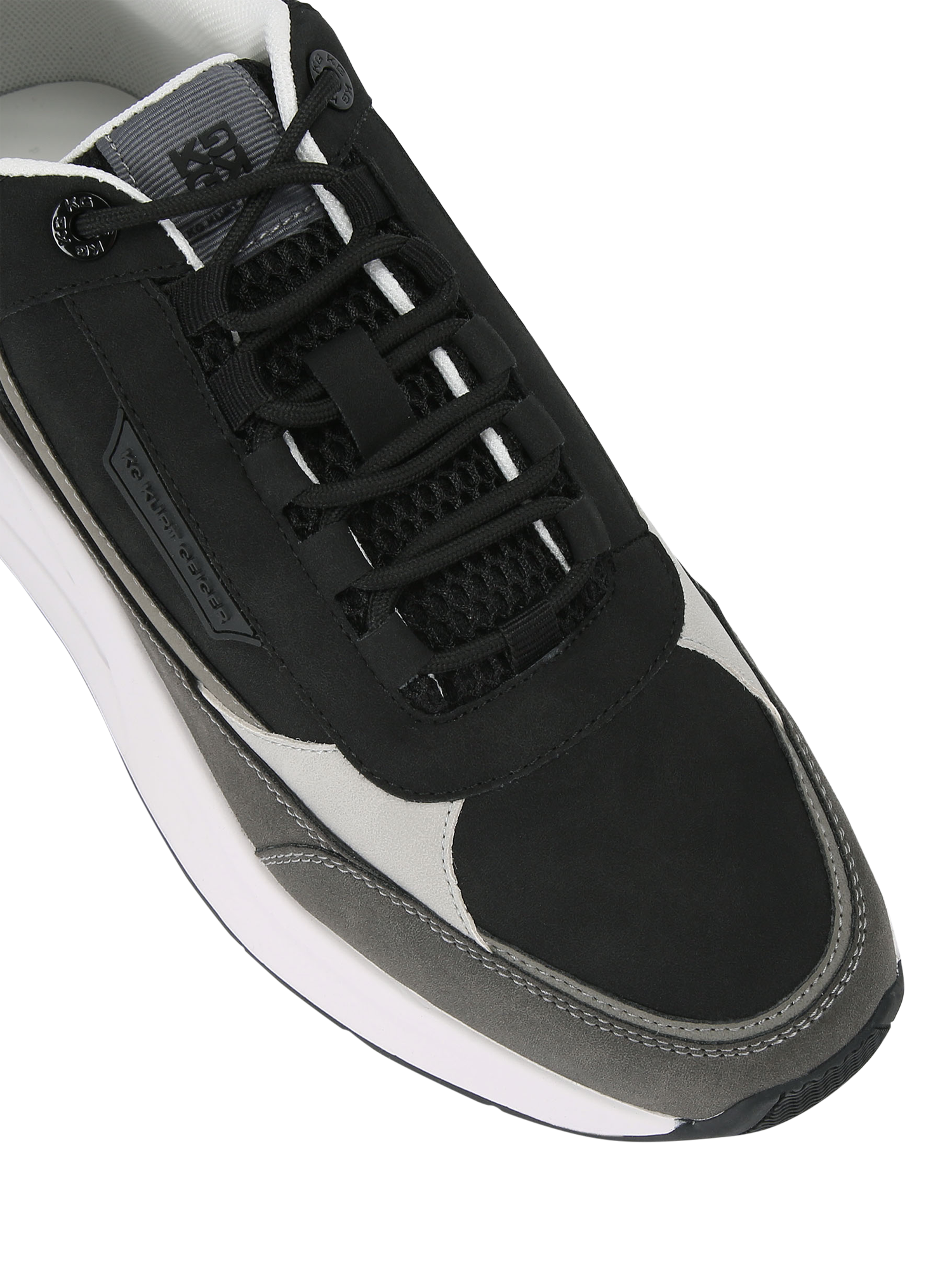 Product image 5 of 5, which shows KG Kurt Geiger Johnno Lace Up Trainers, Black/Multi, 7