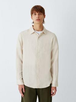 John Lewis Regular Fit Linen Shirt, Natural