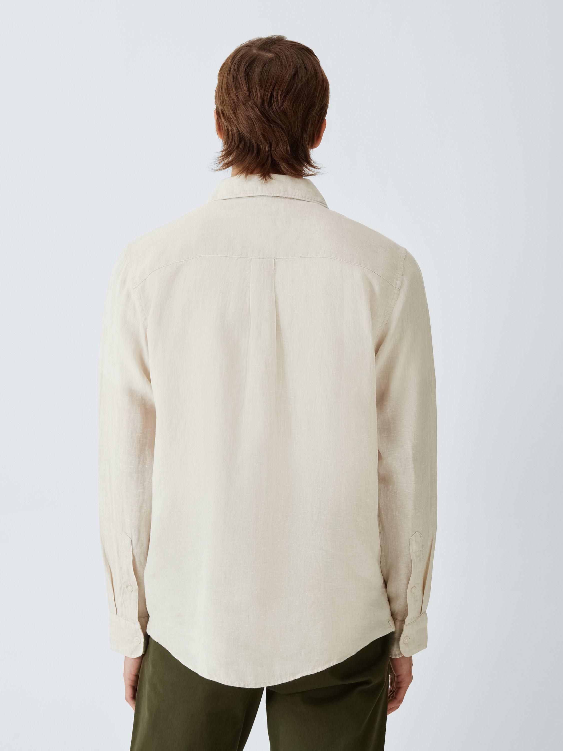 Product image 2 of 6, which shows John Lewis Regular Fit Linen Shirt, Natural, S