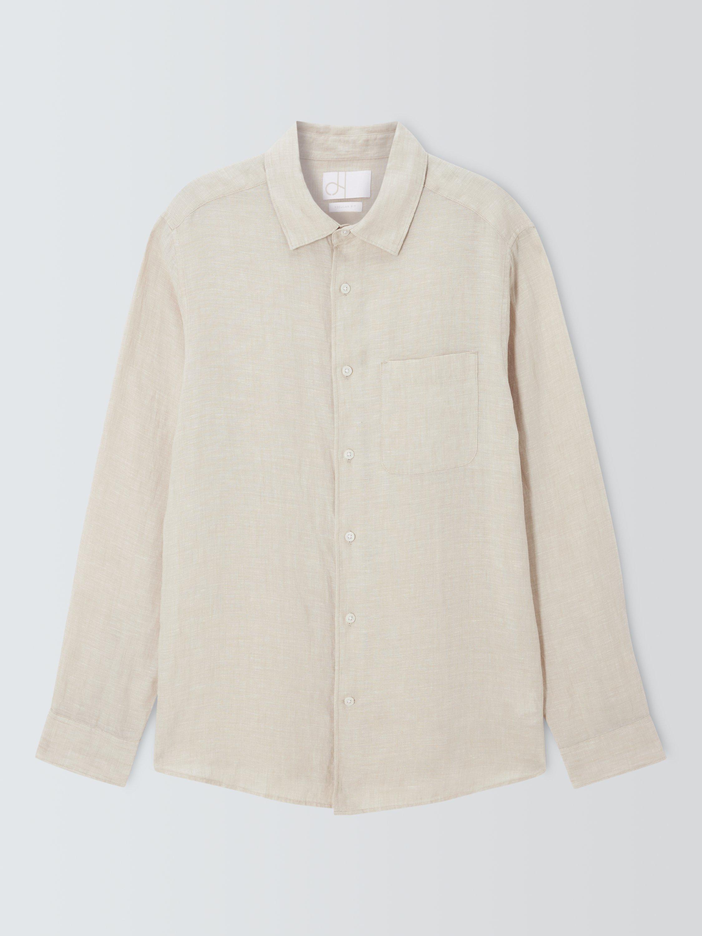 Product image 4 of 6, which shows John Lewis Regular Fit Linen Shirt, Natural, S