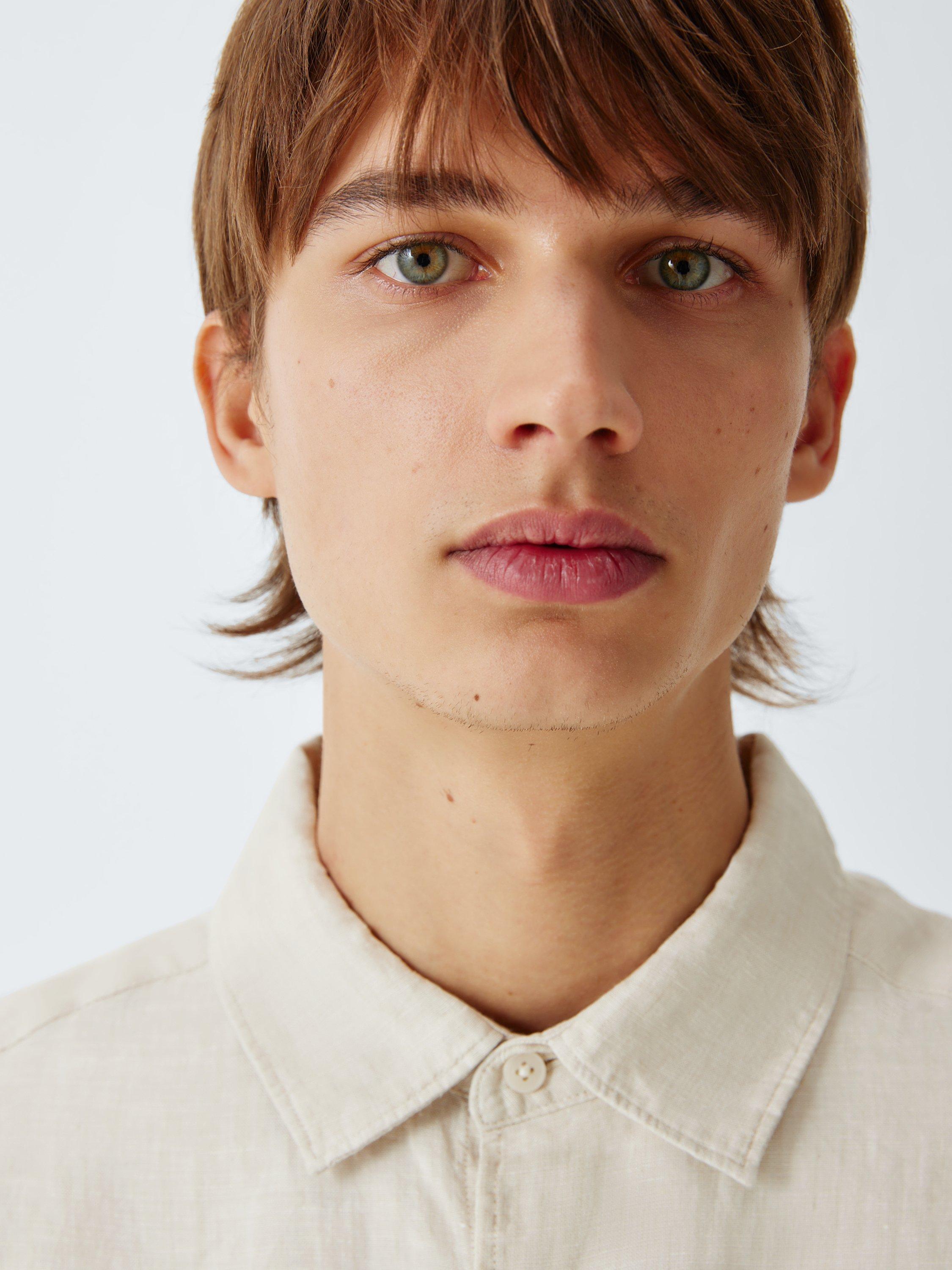 Product image 6 of 6, which shows John Lewis Regular Fit Linen Shirt, Natural, S