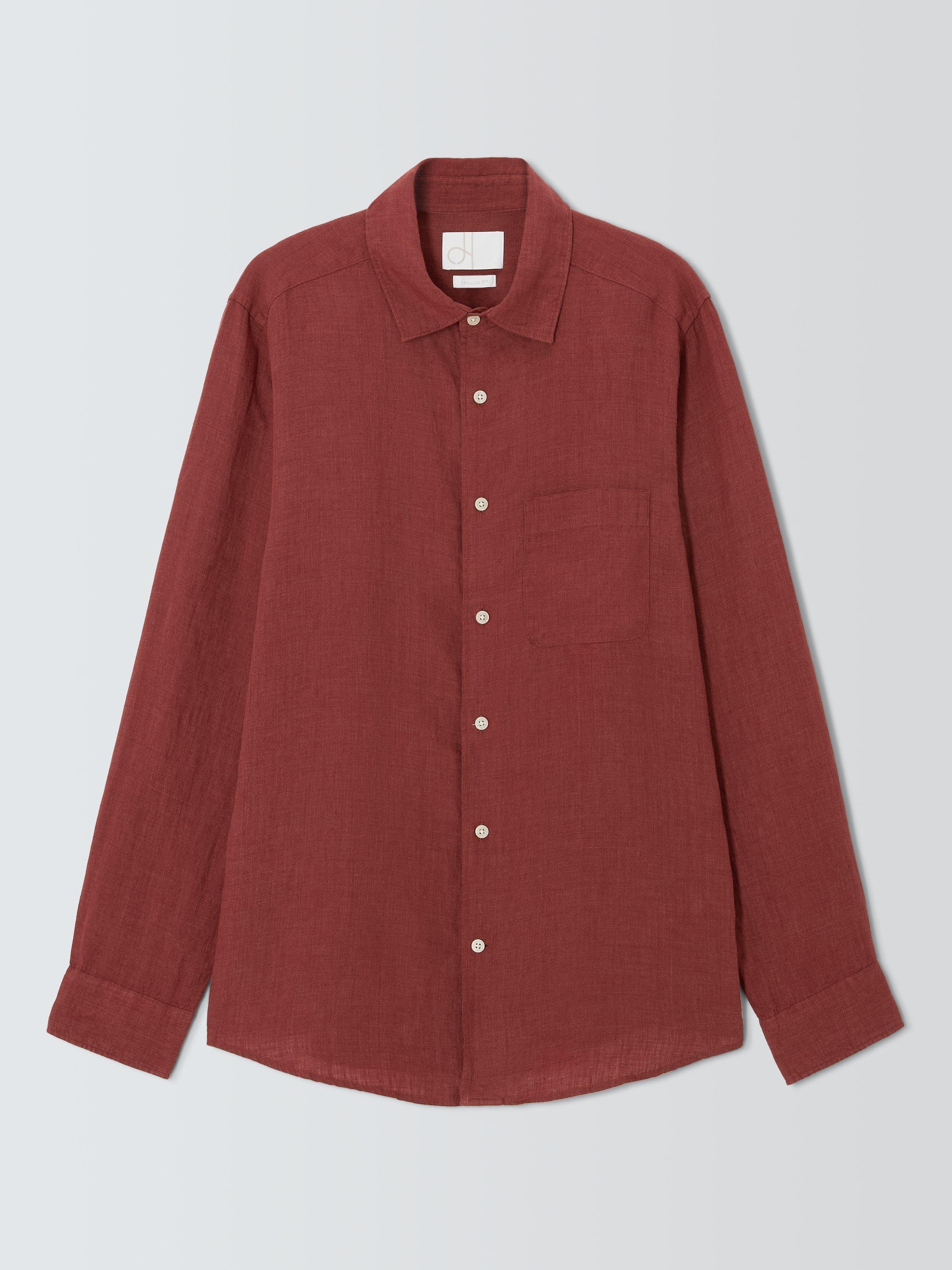 Product image 4 of 6, which shows John Lewis Regular Fit Linen Shirt, Cowhide, S