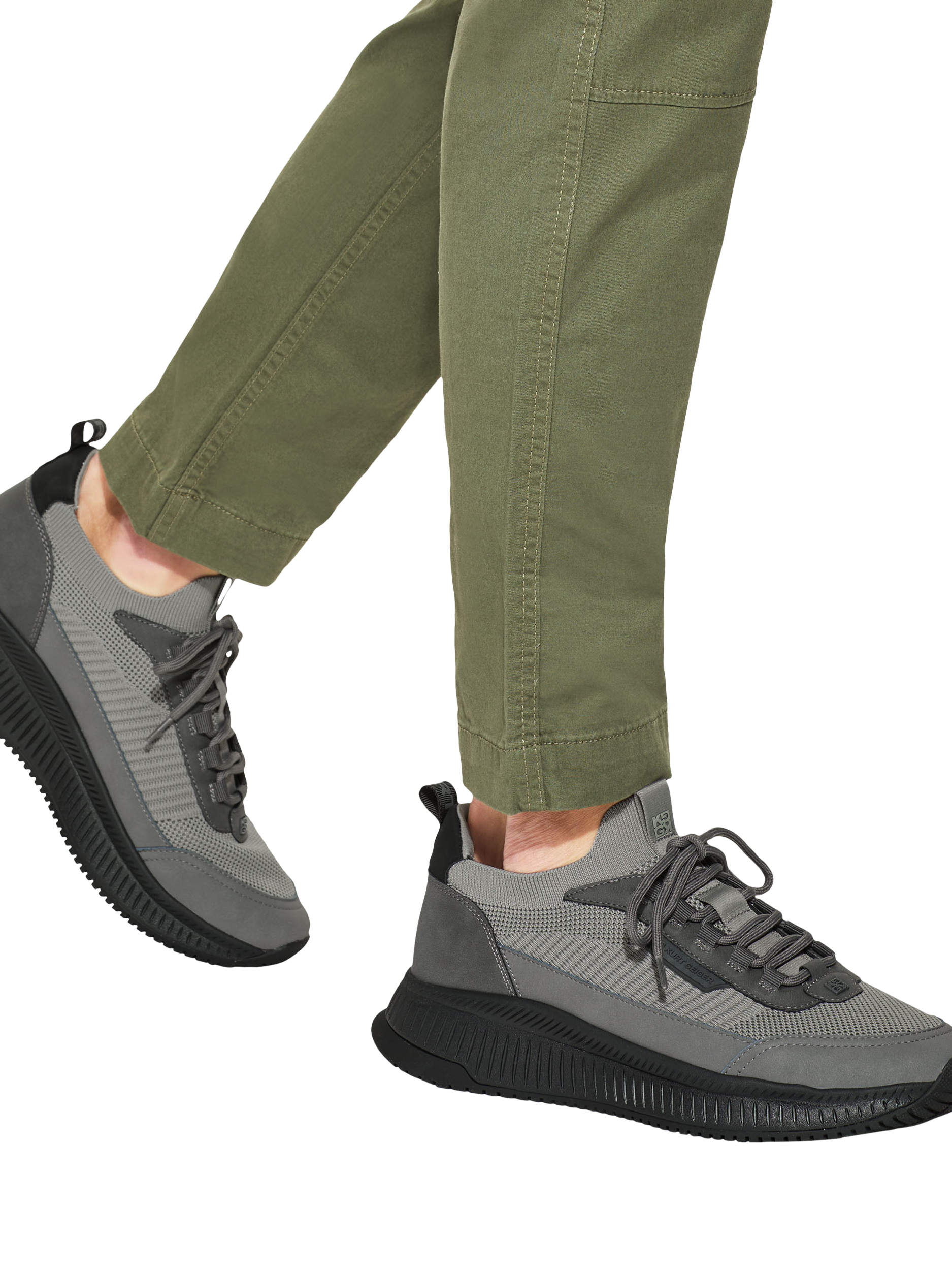 Product image 2 of 4, which shows KG Kurt Geiger Jasper Lace Up Trainers, Grey, 7