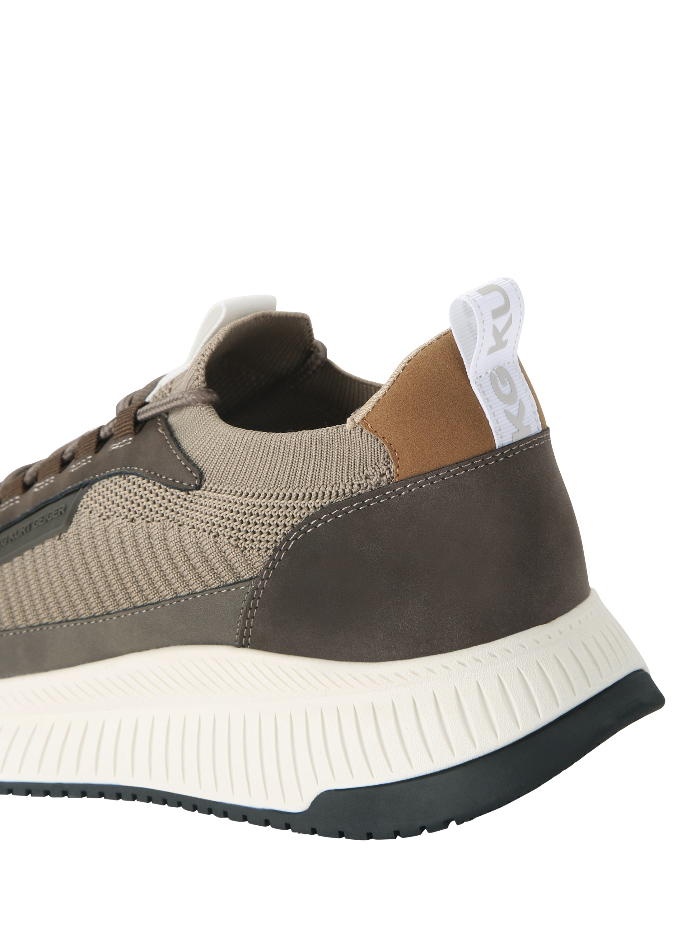 Product image 4 of 4, which shows KG Kurt Geiger Jasper Lace Up Trainers, Beige Comb, 7