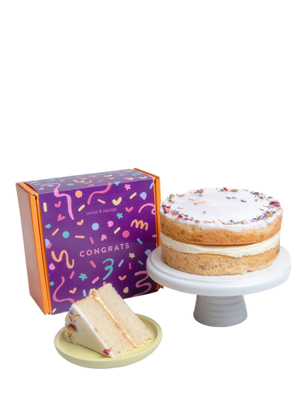 Cutter & Squidge Lemon Drizzle Sponge Cake, Congratulations Sleeve