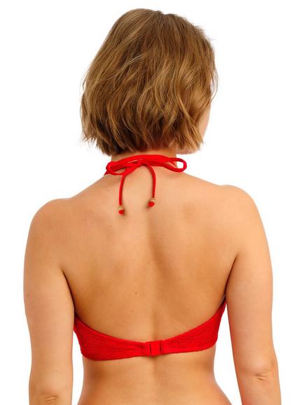 Freya Nomad Nights Unerwired Halterneck Bikini Top, Lava - view 2, Lava