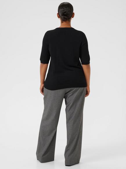 KAFFE KCcarla Short Sleeve Crew Neck Pullover Jumper - view 2, Black