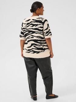 KAFFE Curve KCsandia Animal Print Wool Blend Pullover Jumper - view 2, Multi