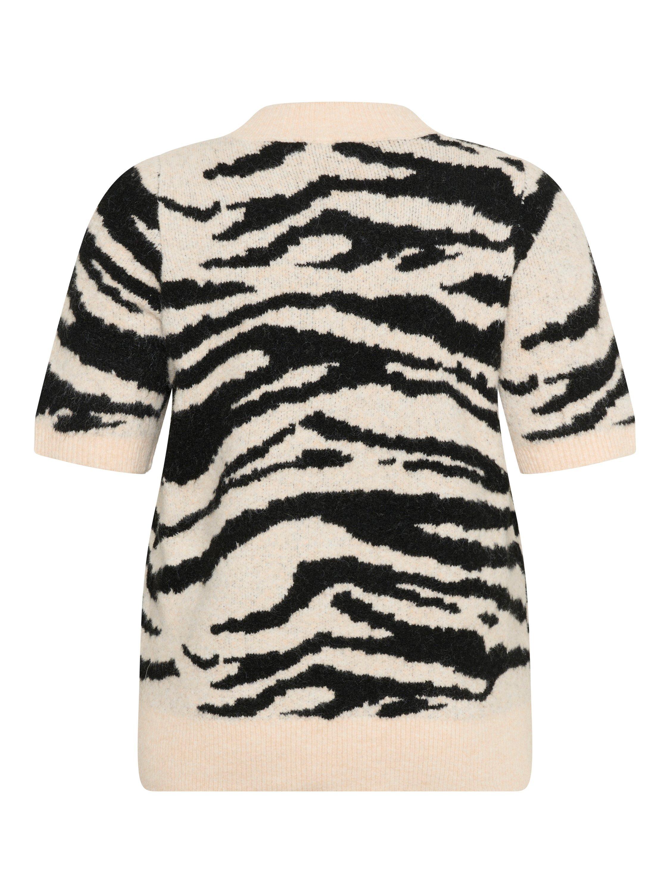 Product image 6 of 6, which shows KAFFE Curve KCsandia Animal Print Wool Blend Pullover Jumper, Multi, S