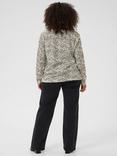 KAFFE Curve Diana Abstract Print V-Neck Blouse