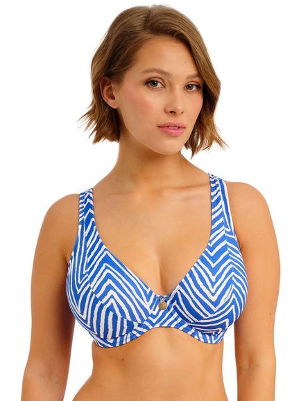 Freya Fiji Falls High Apex Bikini Top, Ocean, Ocean