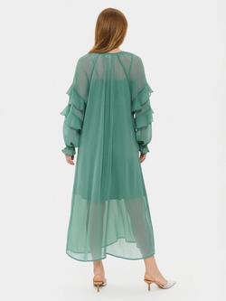 Saint Tropez JacelynSZ Ruffle Detail Dress, Sagebrush Green - view 2, Sagebrush Green