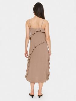 Saint Tropez Lilian Strappy Ruffle Midi Dress, Antler - view 2, Antler