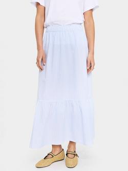 Saint Tropez Elmiko Stripe Cotton Maxi Dress, Blue/White