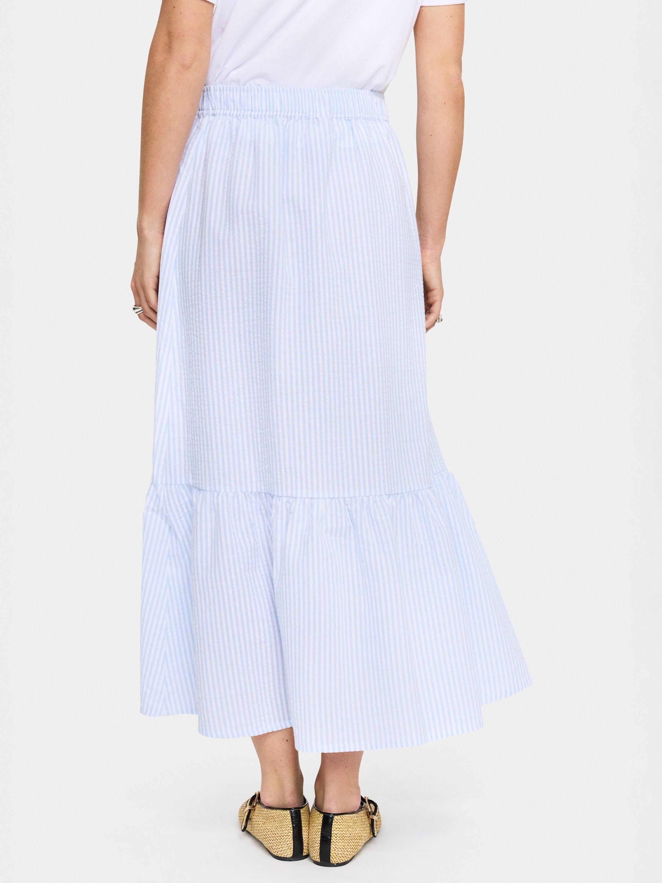 Product image 2 of 5, which shows Saint Tropez Elmiko Stripe Cotton Maxi Dress, Blue/White, XXL