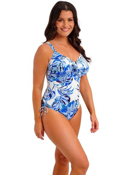 Fantasie Kefalonia Twist Front Underwired Swimsuit, Tranquil Blue - view 2, Tranquil Blue
