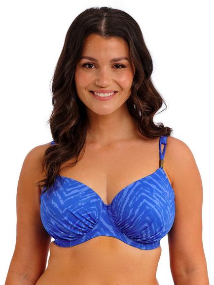 Fantasie Punta Mita Underwired Gathered Bikini Top, Sapphire, Sapphire