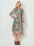 Hope & Ivy The Robin Floral Dress, Green/Multi