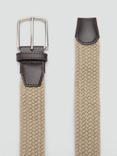 Mango Stretch Fabric Belt, Light Beige