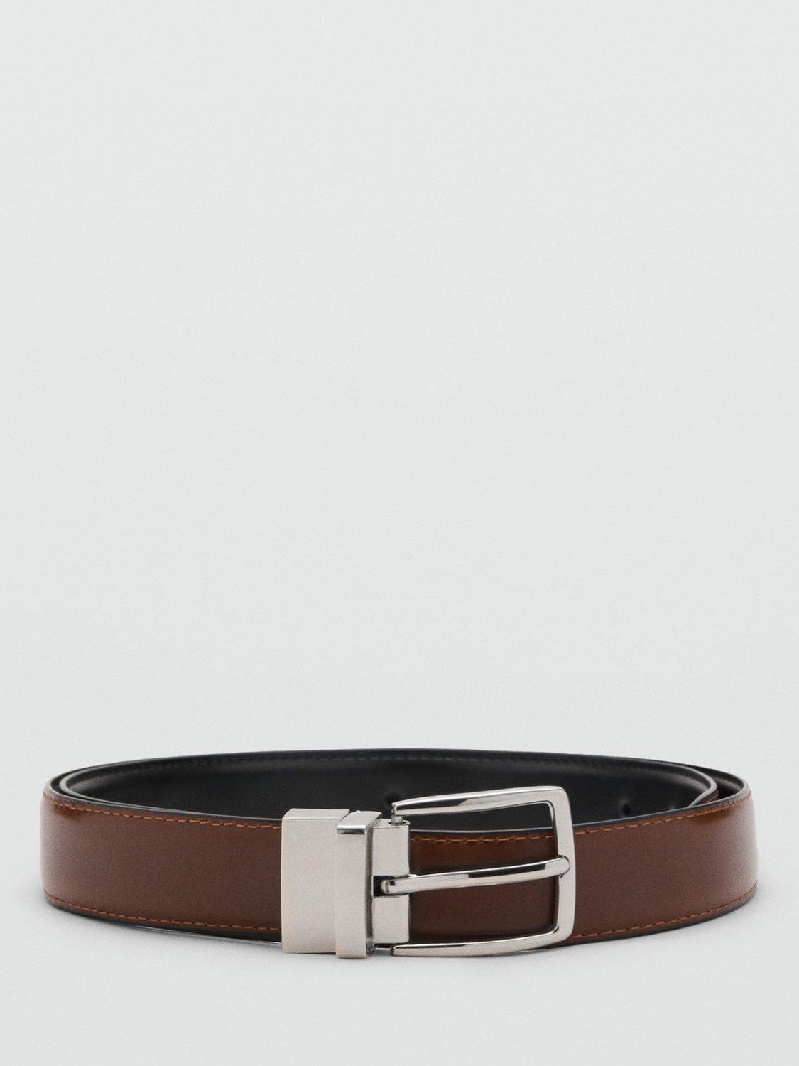 Product image 2 of 5, which shows Mango Emili Leather Belt, Black, 36