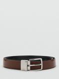 Mango Emili Leather Belt, Black