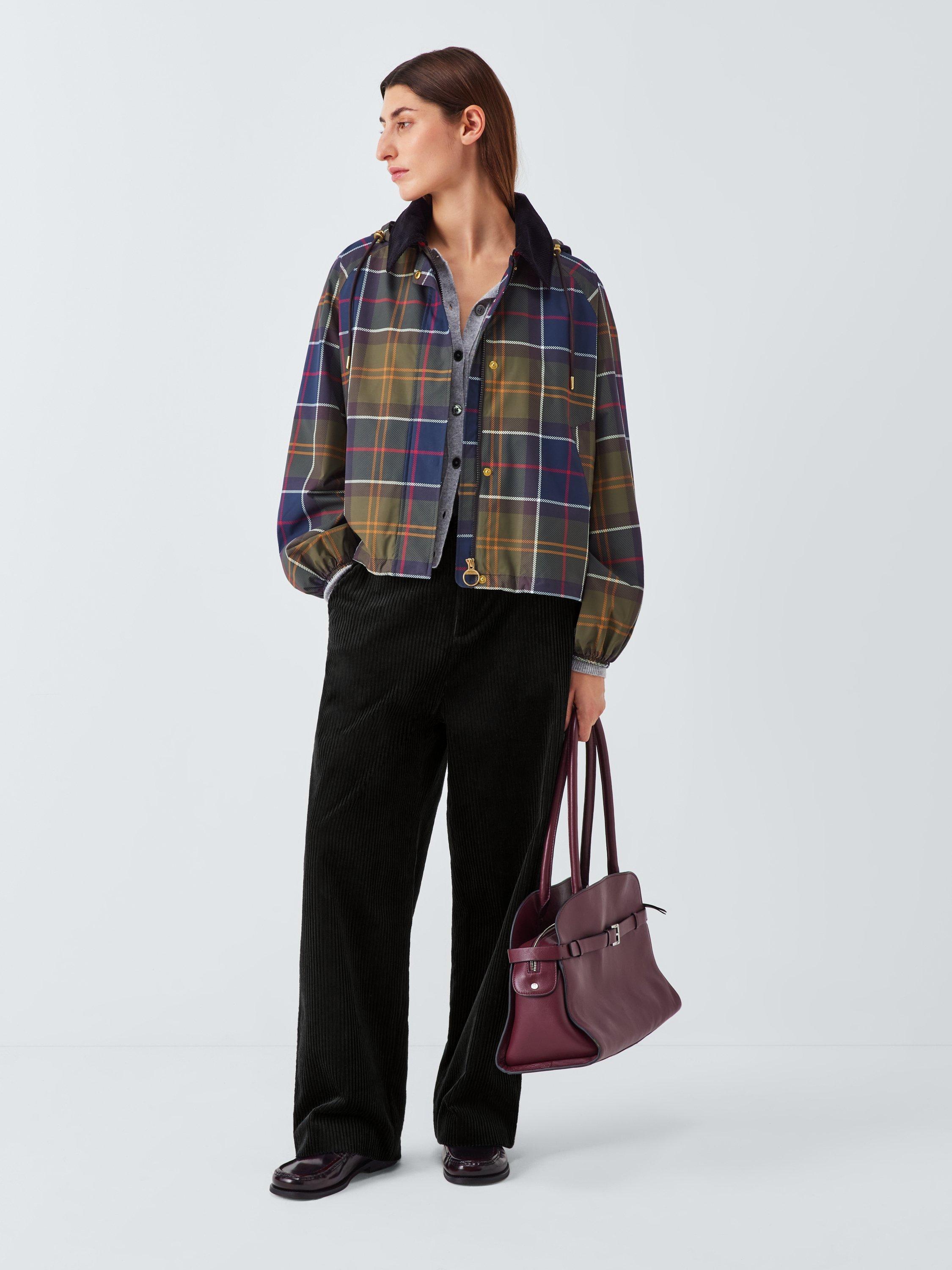 Product image 3 of 6, which shows Barbour Lanton Wide Leg Trousers, Black, 6