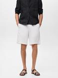 Mango Banarea Knee Length Shorts, Natural White