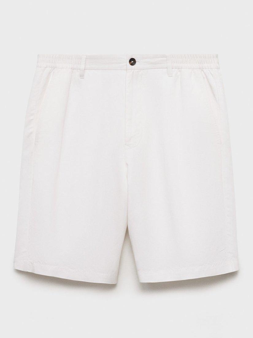 Product image 3 of 8, which shows Mango Banarea Knee Length Shorts, Natural White, 30