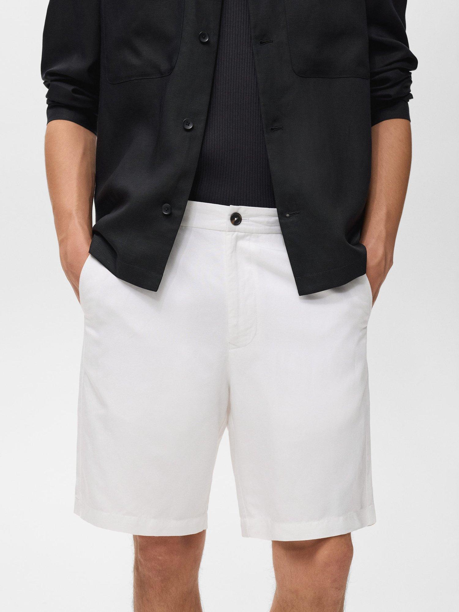 Product image 6 of 8, which shows Mango Banarea Knee Length Shorts, Natural White, 30