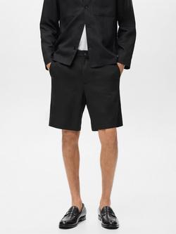 Mango Banarea Knee Length Shorts, Black