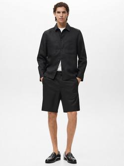 Mango Banarea Knee Length Shorts - view 2, Black