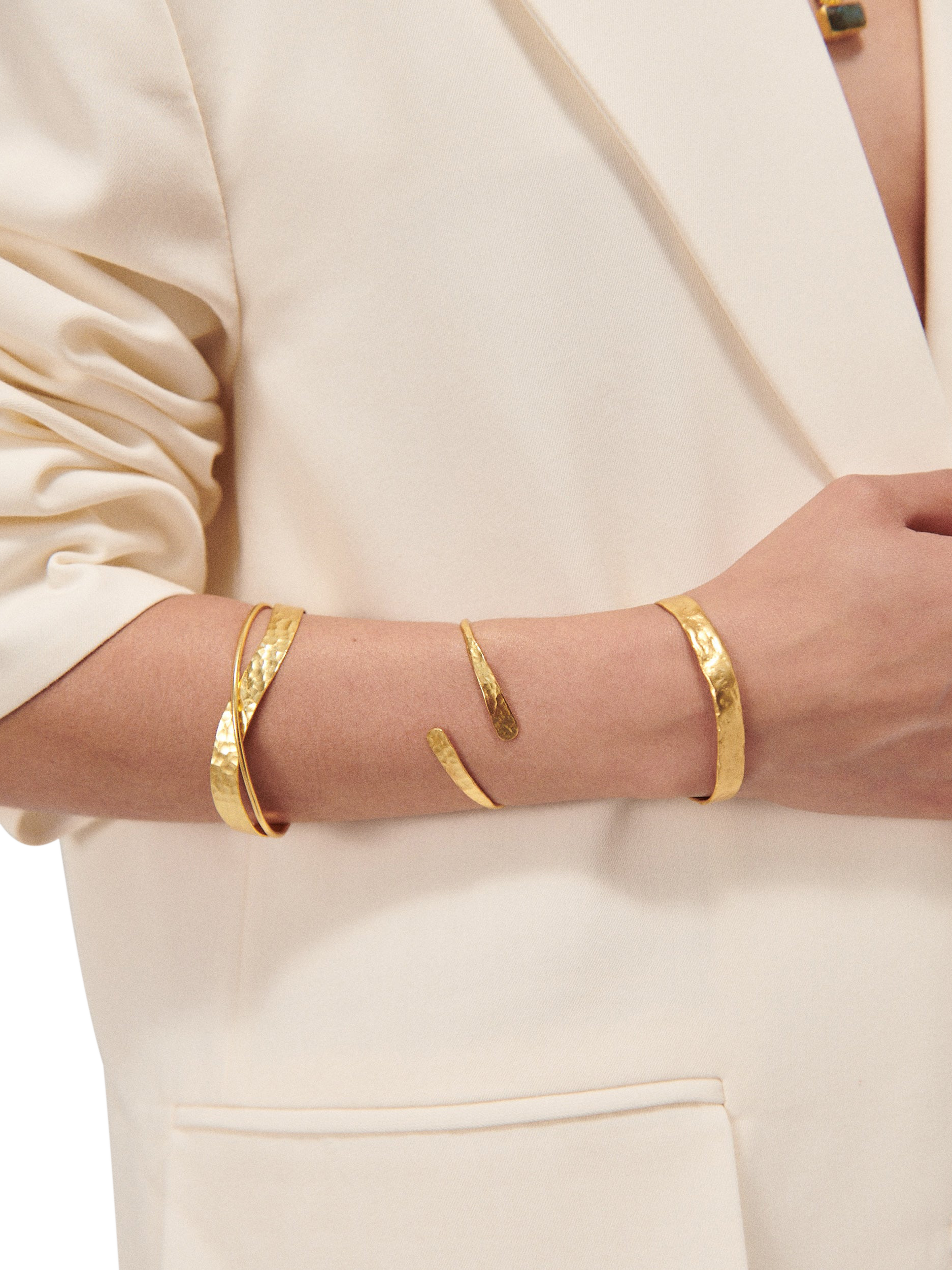 Product image 2 of 4, which shows Ottoman Hands Ekavi Cuff Bracelet, Gold, One Size