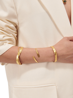 Ottoman Hands Ekavi Cuff Bracelet, Gold - view 2, Gold