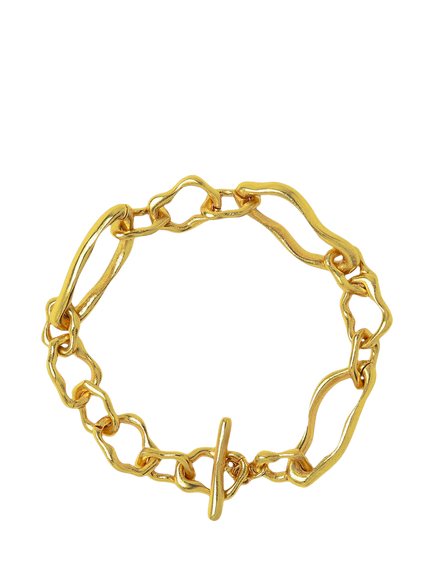 Ottoman Hands Etta T-Bar Link Chain Bracelet, Gold, Gold