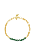 Ottoman Hands Margot Beaded Jade Bracelet, Gold