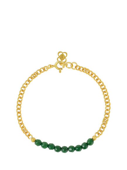 Ottoman Hands Margot Beaded Jade Bracelet, Gold, Gold
