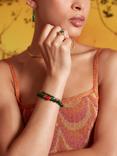 Ottoman Hands Margot Beaded Jade Bracelet, Gold