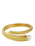 Ottoman Hands Avalon Swirl Pearl Ring, Gold