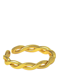 Ottoman Hands Blair Twist Chain Ring, Gold, Gold