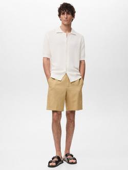 Mango Banarea Regular Fit Shorts - view 2, Light Beige