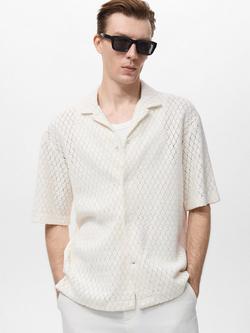Mango Ditella Cotton Shirt, Natural White