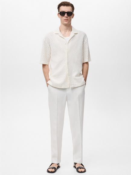 Mango Ditella Cotton Shirt - view 2, Natural White