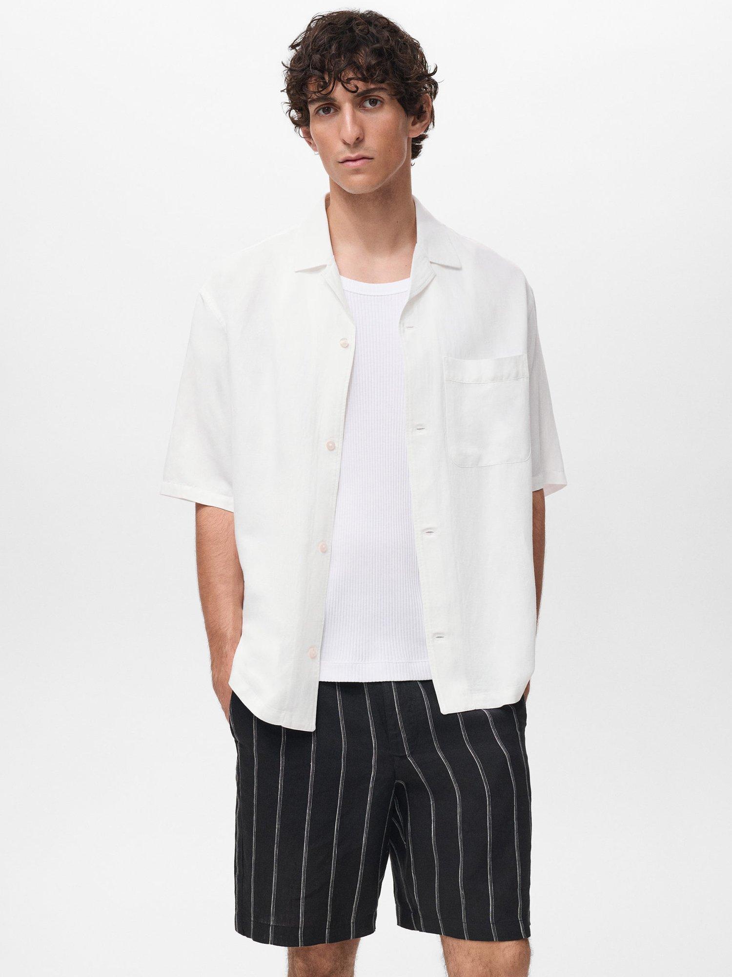 Product image 1 of 8, which shows Mango Banarea Regular Fit Shirt, Natural White, M