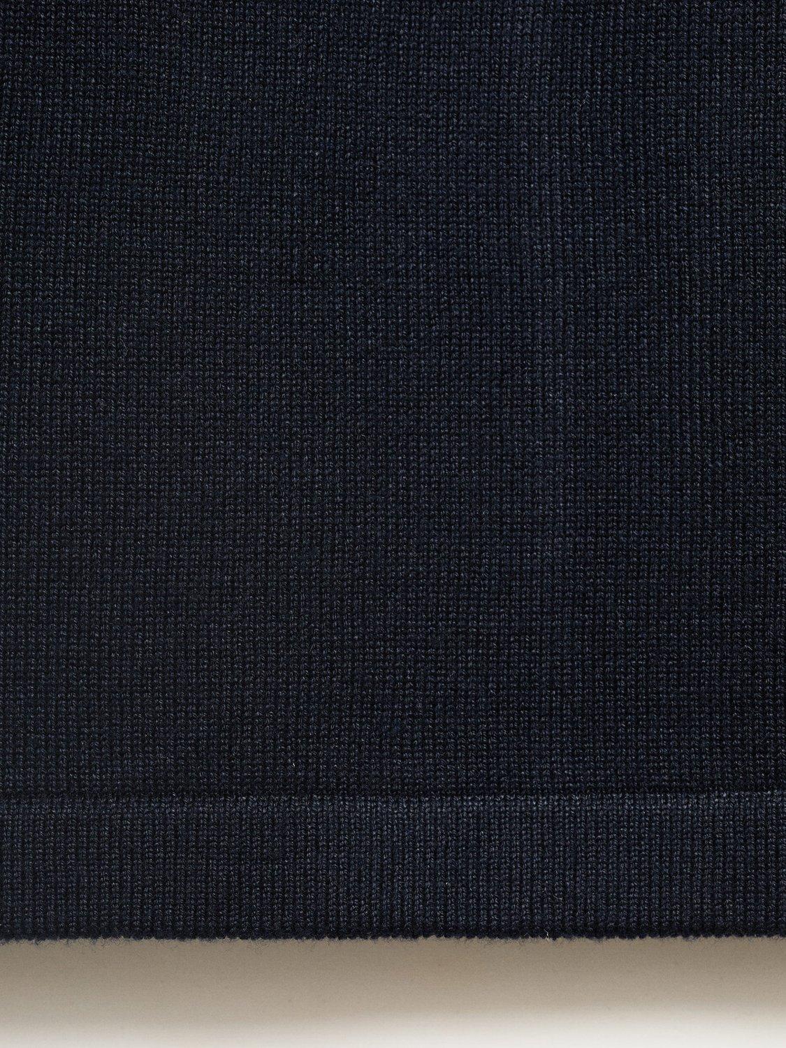 Product image 5 of 9, which shows Mango Almibi Sleeveless Knit Top, Navy, M