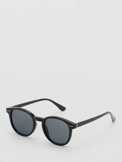 Mango Porter Round Tinted-Lens Sunglasses - view 2, Black