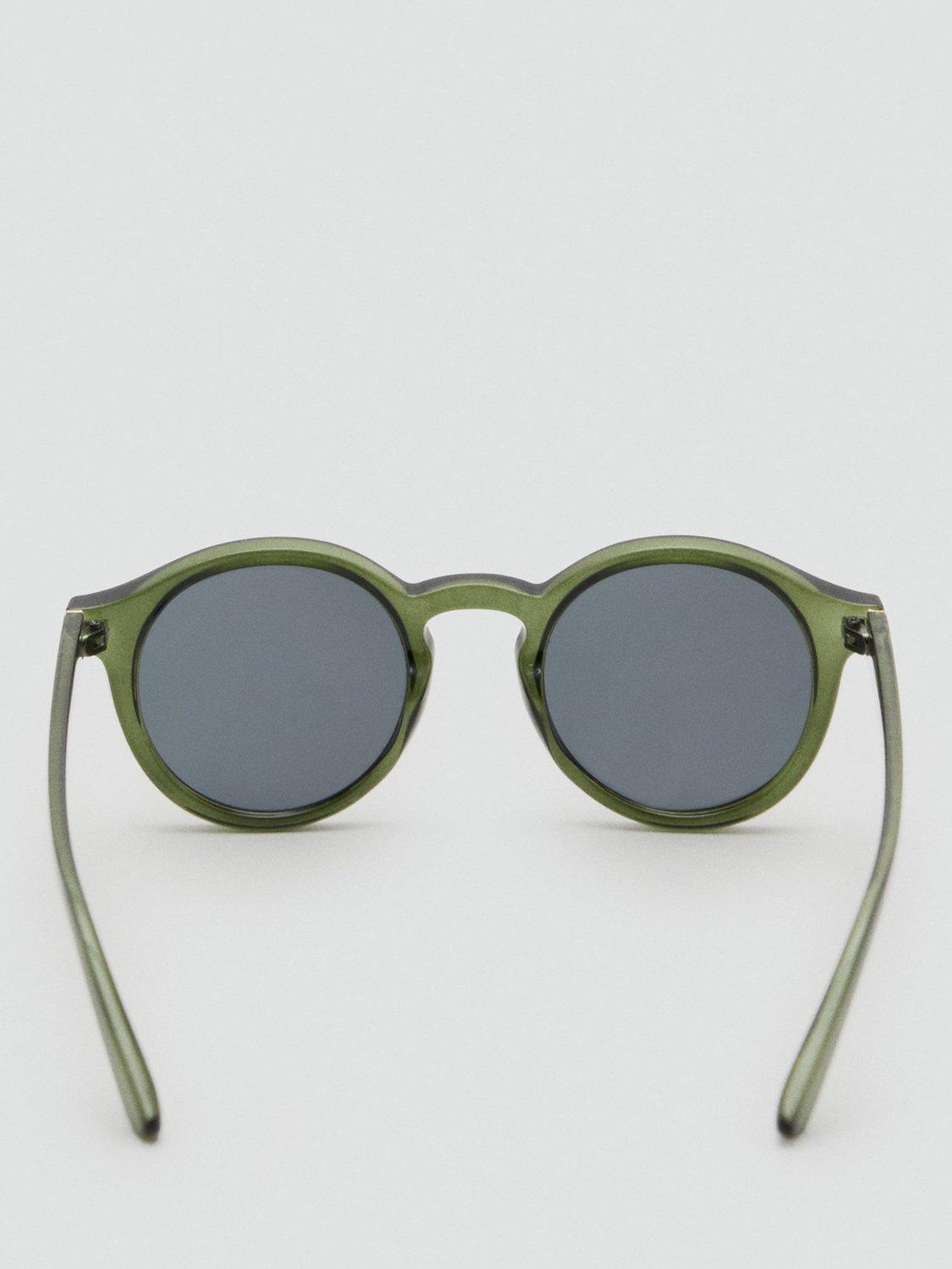 Product image 3 of 4, which shows Mango Justin Round Frame Sunglasses, Beige/Khaki, One Size