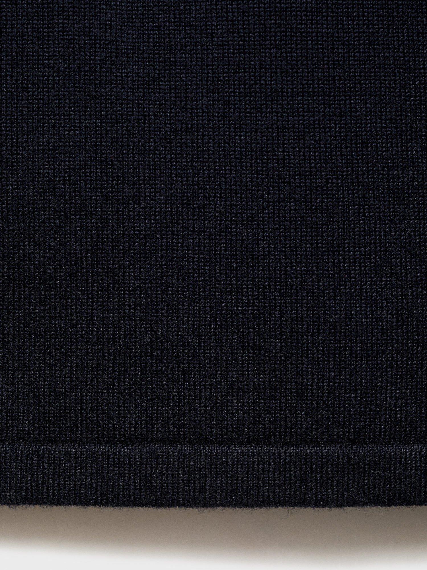Product image 5 of 9, which shows Mango Almibi Fine Knit Wide Leg Trousers, Navy, L