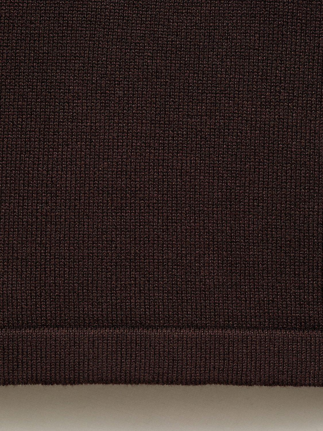 Product image 5 of 8, which shows Mango Almibi Knit Wide Leg Trousers, Dark Brown, 5XL