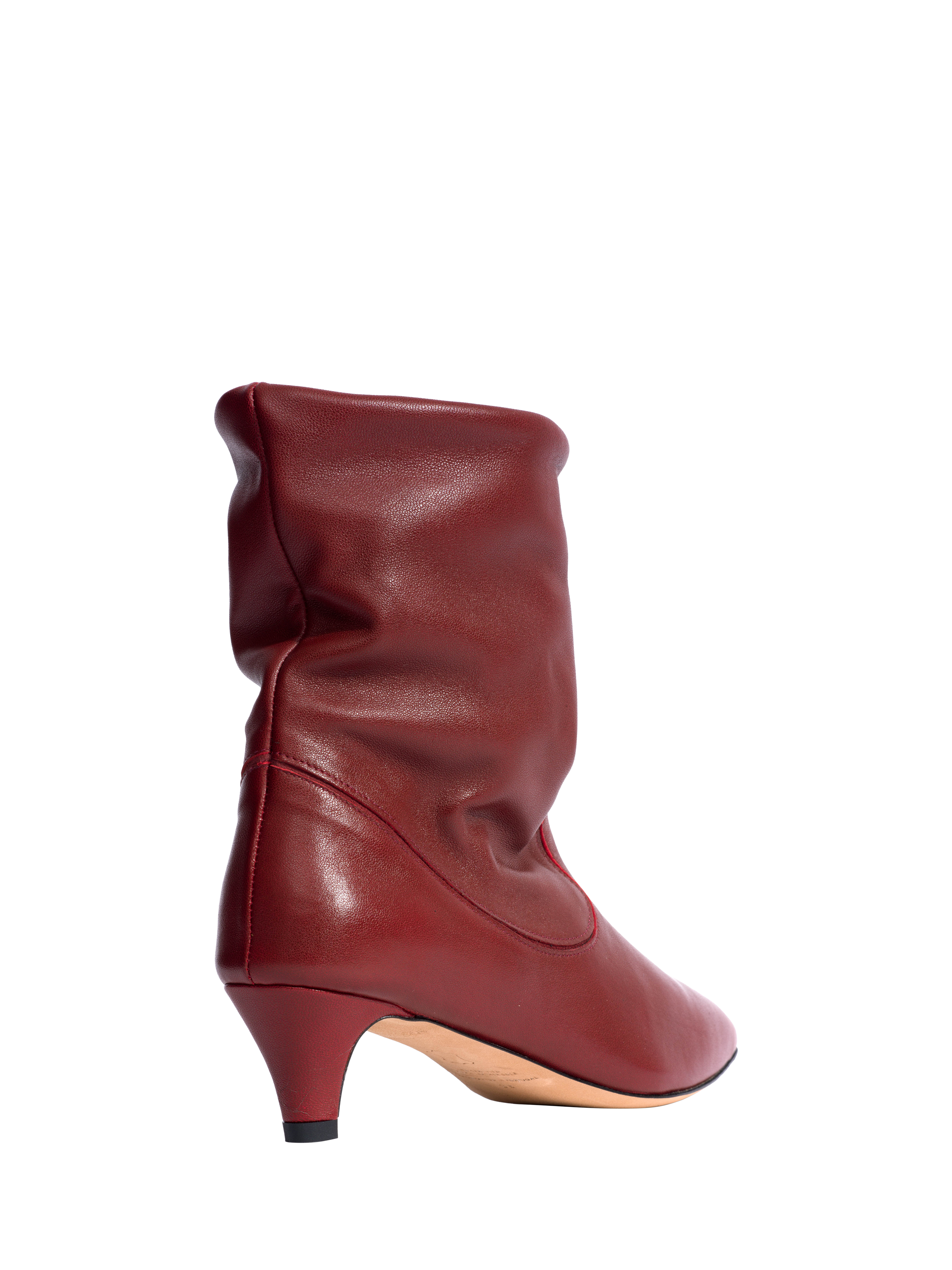 Product image 3 of 5, which shows Anonymous Copenhagen Hicha 40 Silky Leather Ankle Boots, Red, EU39