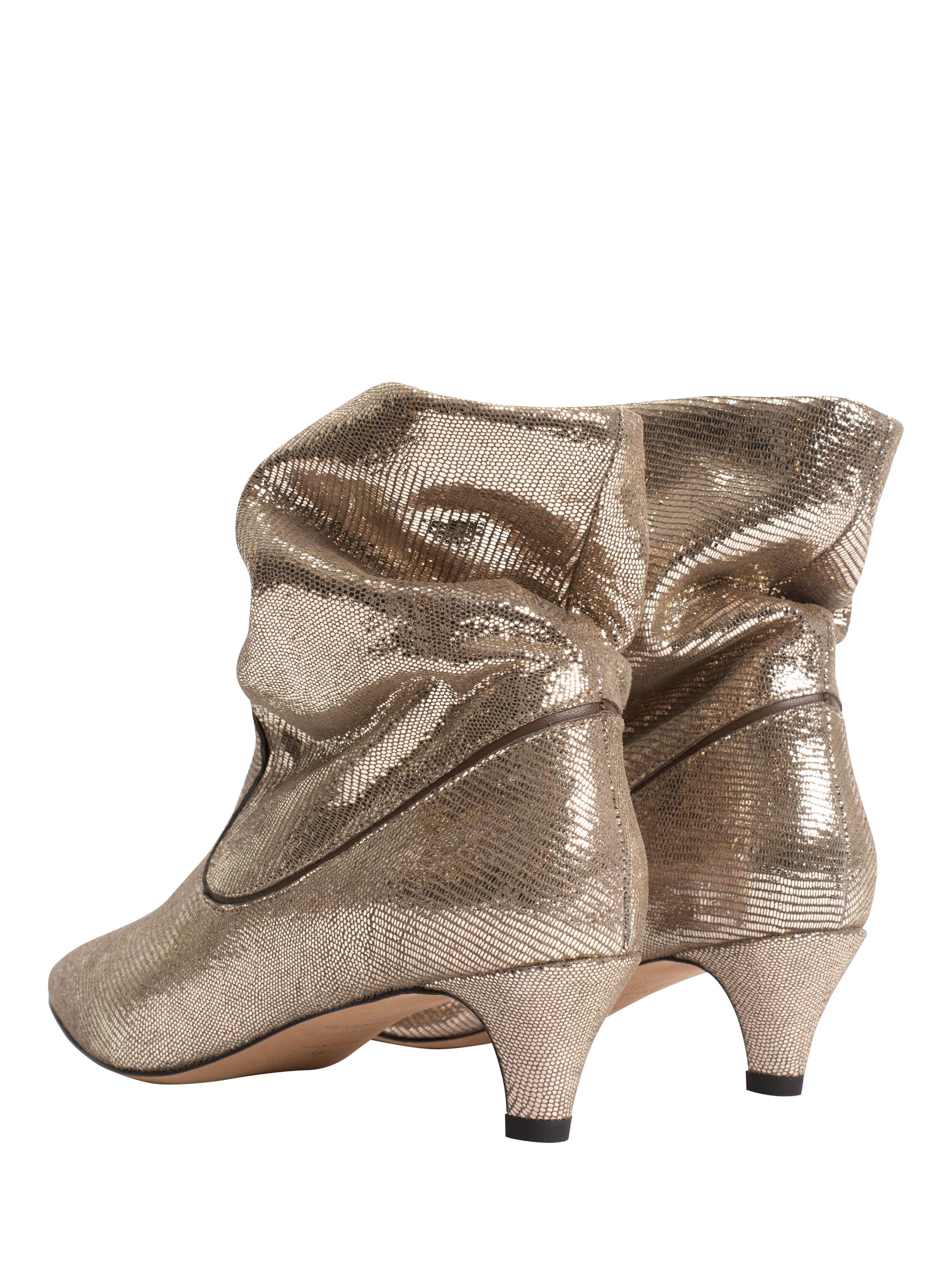 Product image 5 of 8, which shows Anonymous Copenhagen Hicha 40 Lizard Leather Ankle Boots, Champagne, EU37